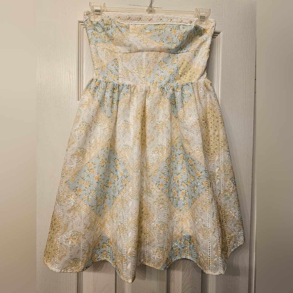 Altar'd State Strapless Strapless Mini Dress